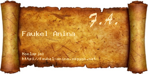 Faukel Anina névjegykártya